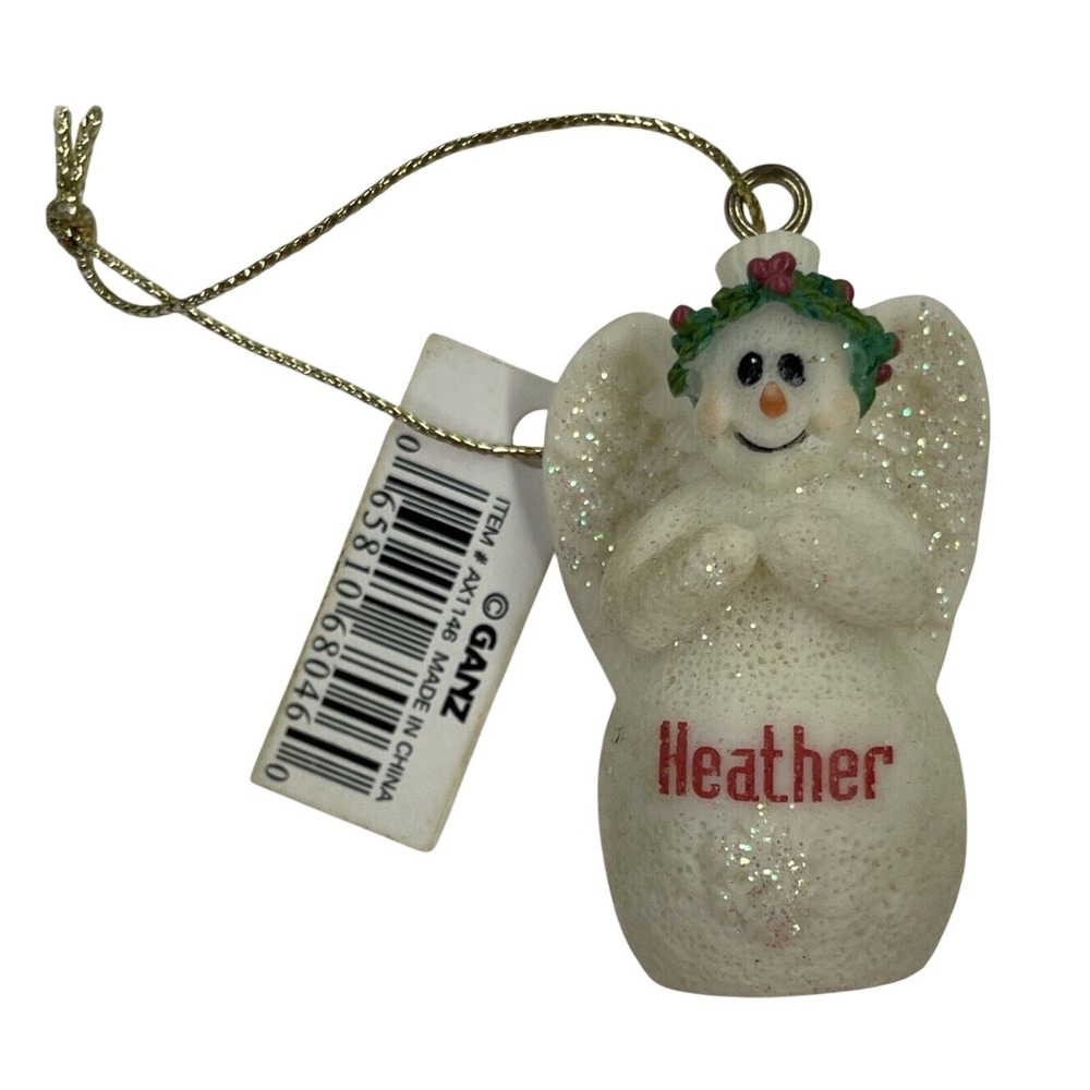 Ganz Heather Snowman Angel Christmas Ornament